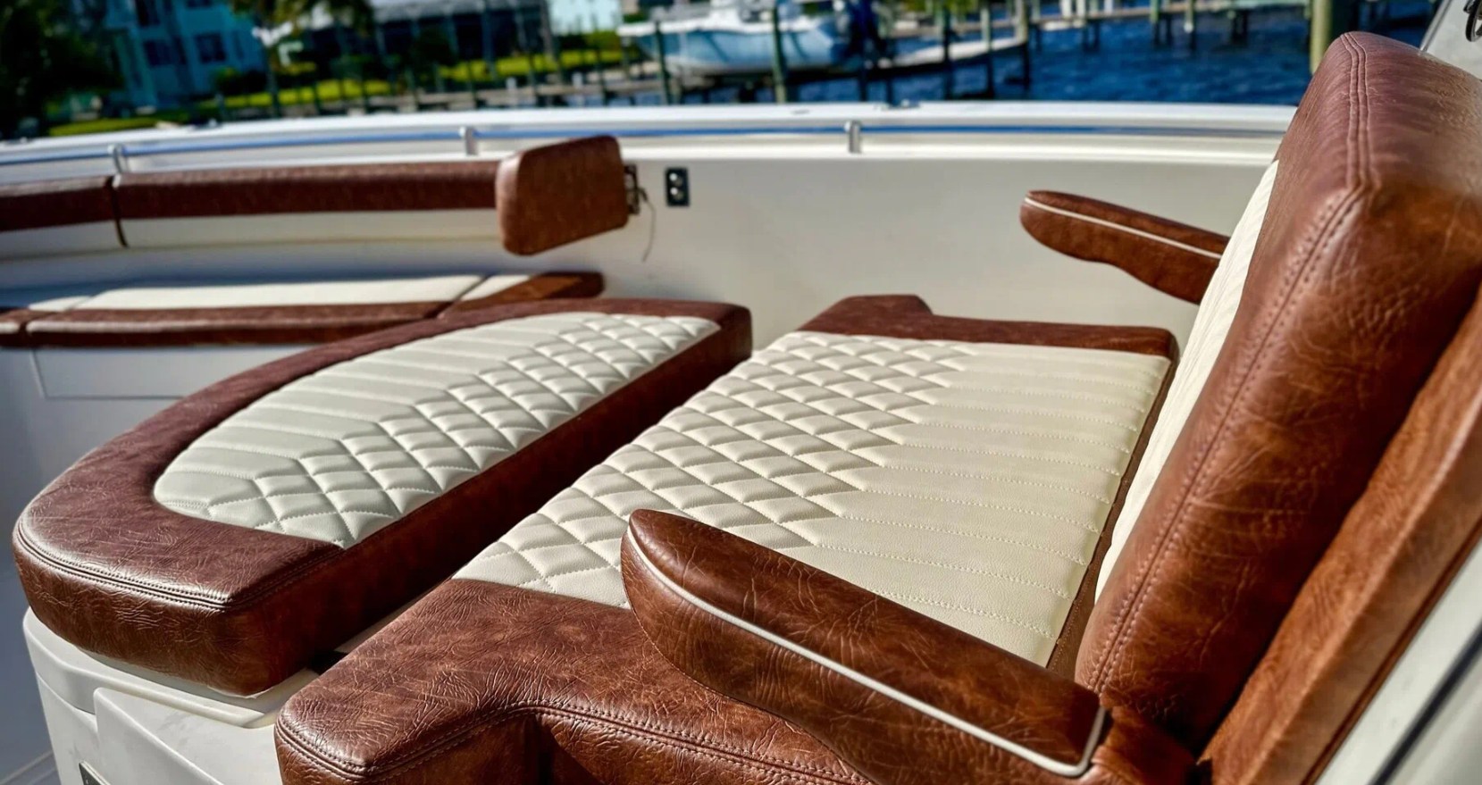 reupholstering a boat
